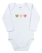 Kit Body Bebê Menina Manga Longa Suedine Algodão Liso Estampado e Piquet com Elastano