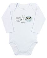 Kit Body e Culote Bebê Suedine Liso e Estampado Bichinhos