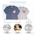 Macacao Bebe com Ziper Menino Suedine Listrado e Liso Kit Macacão Suedine Algodao Cachorro 2 Pecas