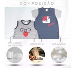 Macacao Bebe Menino Suedine Curto Listrado e Liso Kit Macacão Suedine Algodao Verao Cachorro 2 Pecas