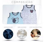 Macacao Bebe Menino Suedine Curto Liso e Estampado Kit Macacão Suedine Algodao Verao Ursinho 2 Pecas