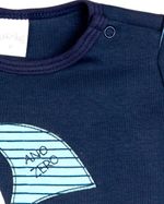 Macacao Bebe Menino Curto Suedine Liso e Estampado Kit Macacão Suedine Algodao Verao Barquinhos 2 Pç