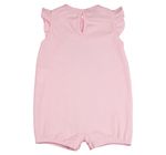 Macacao Bebe Menina Suedine Curto Estampado e Liso Kit Macacão Suedine Verao Algodao Corações 2 Pç