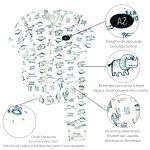 Macacao Bebe Menino Plush Estampado e Liso Kit Macacão Plush Menino Dinossauros 2 Peças
