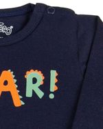 Kit Body e Culote Bebê Cotton e Malha Trabalhada Roar!