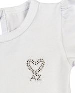 Kit Body Bebê Cotton Menina Meia Manga Cores 3 Peças