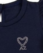 Kit Body Bebê Cotton Menina Meia Manga Cores 3 Peças