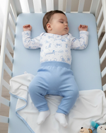 Pijama Bebê Body Suedine Estampado Calça Ribana