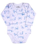 Pijama Bebê Body Suedine Estampado Calça Ribana