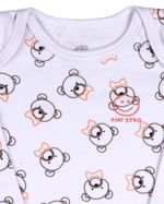 Pijama Bebê Body Suedine Estampado Calça Ribana