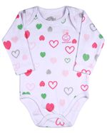 Pijama Bebê Body Suedine Estampado Calça Ribana
