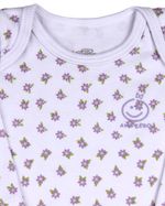 Pijama Bebê Body Suedine Estampado Calça Ribana