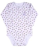 Pijama Bebê Body Suedine Estampado Calça Ribana