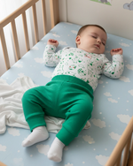 Pijama Bebê Body Suedine Estampado Calça Ribana