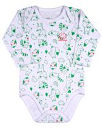 Pijama Bebê Body Suedine Estampado Calça Ribana
