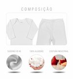 Kit Bebê 6 peças - 3 Bodies e 3 Calças de Suedine
