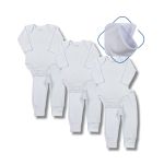 Kit Bebê 6 peças - 3 Bodies e 3 Calças de Suedine