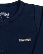 Conjunto Bebê Suedine Liso e Estampado Folhas e Silk Foguetes
