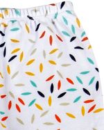 Conjunto Bebê Suedine Liso e Estampado Folhas e Silk Foguetes