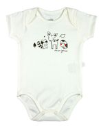 Conjunto Bebe Menino Suedine Mescla e Suedine Estampado Bichinhos