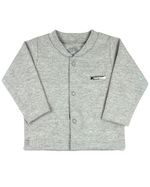 Conjunto Bebe Menino Suedine Mescla e Suedine Estampado Bichinhos