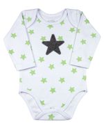 Conjunto Bebê Plush Laserwash e Suedine Estampado Estrelinhas