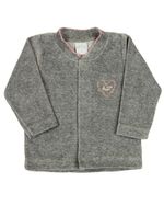 Conjunto Bebê Inverno Casaco Body e Calça Plush e Malha Canelada Caracol