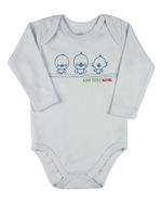 Conjunto Plush Bebe Menino Casaco Body e Culote Bordado Pintinhos