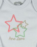Conjunto Plush Bebe Menina Casaco Body e Culote Bordado Estrelas