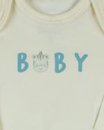 Conjunto Plush Bebe Menino Menina Casaco Body e Culote Estampa Zebrinhas