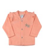 Conjunto Bebê Plush, Suedine Estampado Estrelinhas e Malha Gappy Coelhinho