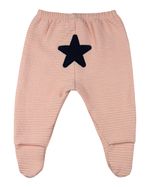 Conjunto Bebê Plush, Suedine Estampado Estrelinhas e Malha Gappy Coelhinho