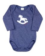 Conjunto Bebê Plush e Malha Canelada Blanc Cavalinho de Pau