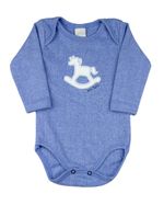 Conjunto Bebê Plush e Malha Canelada Blanc Cavalinho de Pau