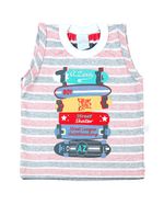 Conjunto Bebê Malha Listrada Sunset Skater e Tela Paper