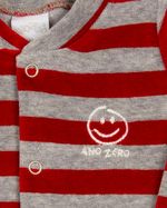 Conjunto Bebê Inverno Casaco Plush Listrado Calça Plush e Body Suedine Silk Screen Cool