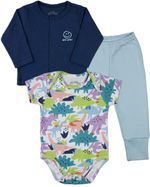 Conjunto Bebê Menino Suedine Estampa Digital e Suedine Liso
