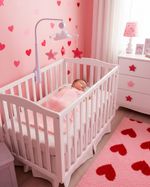Saco de Dormir de Bebê Suedine Estampado Corações