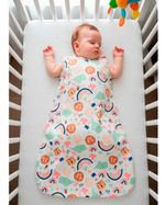 Saco de Dormir Casulo de Bebê Pijama Suedine Estampado Digital Sem Mangas
