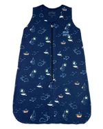 Saco de Dormir Casulo de Bebê Pijama Suedine Estampado Barquinhos