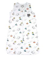 Saco de Dormir Casulo de Bebê Pijama Suedine Estampado Barquinhos