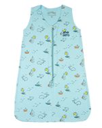 Saco de Dormir Casulo de Bebê Pijama Suedine Estampado Barquinhos