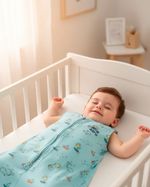 Saco de Dormir Casulo de Bebê Pijama Suedine Estampado Barquinhos