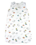 Saco de Dormir Casulo de Bebê Pijama Suedine Estampado Barquinhos