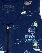 Saco de Dormir Casulo de Bebê Pijama Suedine Estampado Barquinhos