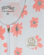 Saco de Dormir Casulo de Bebê Pijama Suedine Estampado Flores