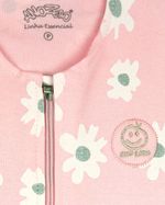 Saco de Dormir Casulo de Bebê Pijama Suedine Estampado Flores