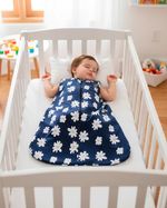 Saco de Dormir Casulo de Bebê Pijama Suedine Estampado Flores