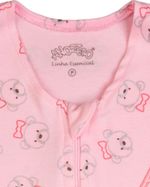 Saco de Dormir Casulo de Bebê Pijama Suedine Estampado Ursinhos