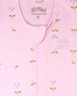 Saco de Dormir Casulo Bebê Menina Suedine Estampado Tulipas